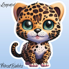 Pegatina Gato Kitten Leopardo de la jungla animal gato gati