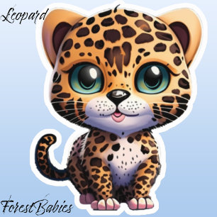 Pegatina Gato Kitten Leopardo de la jungla animal gato gati
