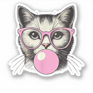 Pegatina Gato Lindo para Mujeres Amantes Divertidas de los