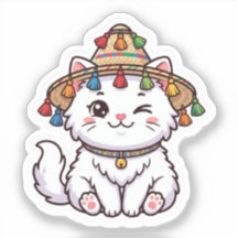 Gato marroquí Kawaii lindo con NSticker tradiciona