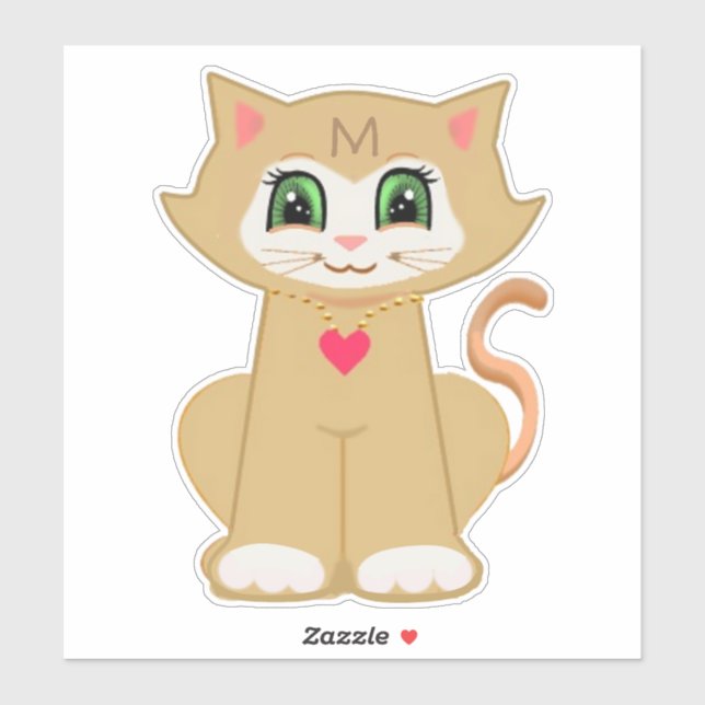 Pegatina Gato Melin Kitty Adorable (Hoja)