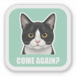 Pegatina Gato Meme Divertido – “¿Otra Vez?” Reacción de Gat