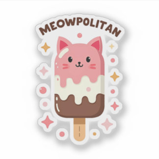 Pegatina Gato MEOWPOLITAN Popsicle
