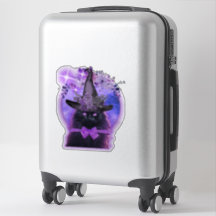 Gato negro con aura morada