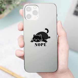 Pegatina Gato NOPE Divertido para Amantes de Gatos