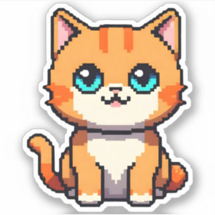 Pegatina Gato Pixel Perfecto