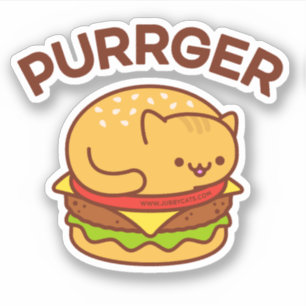 Pegatina Gato PURRGER - Hambre Gato