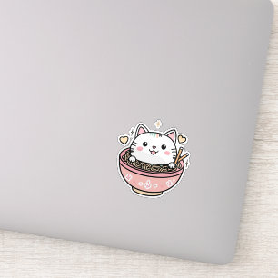 Pegatina Gato Ramen - Cute Kawaii