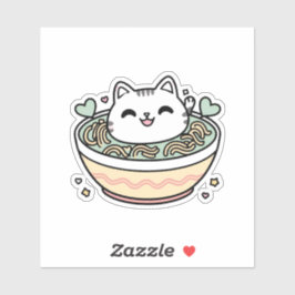 Pegatina Gato Ramen - Cute Kawaii