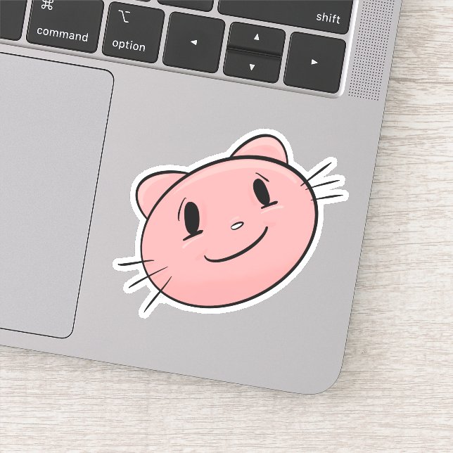 Pegatina Gato rosa (Detalle)