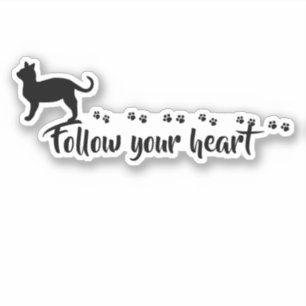 Pegatina Gato y huellas de patas personalizadas
