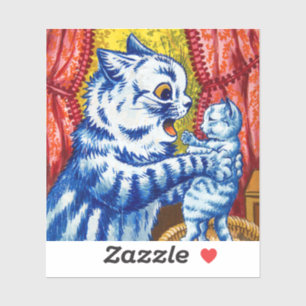 Pegatina Gato y sus gatitos