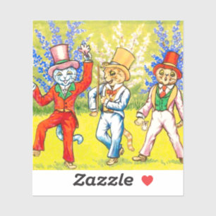 Pegatina Gatos bailando