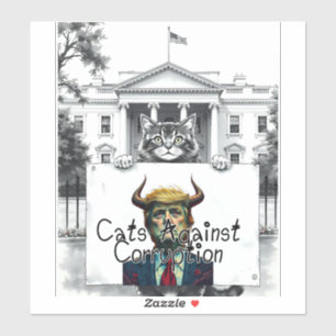 Pegatina Gatos contra la corrupción
