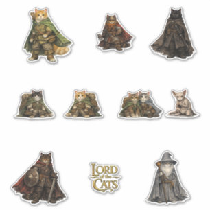 Pegatina Gatos de la épica búsqueda de fantasía