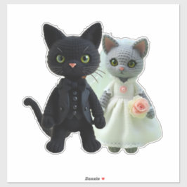 Pegatina Gatos de matrimonio