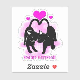 Pegatina Gatos del Día de San Valentín