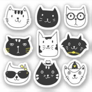 Pegatina Gatos divertidos