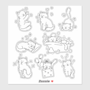 Pegatina Gatos graciosos y bonitos