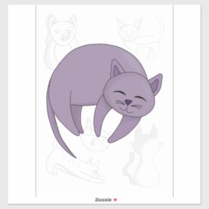 Pegatina Gatos grises durmiendo y gargantas gargantas
