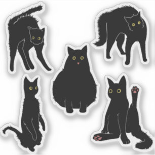 Pegatina Gatos negros