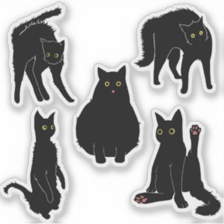 Pegatina Gatos negros 
