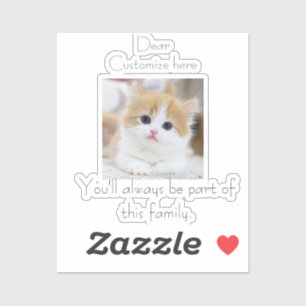 Pegatina gatos, parte de la familia, simple y lindo regalo 