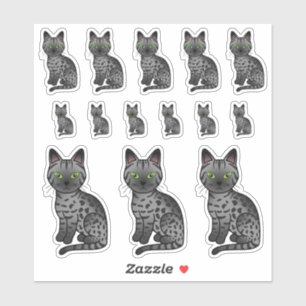Pegatina Gatos Personalizados mau cute de los egipcios fuma