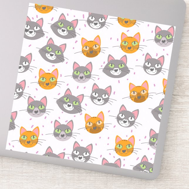 Pegatina Gatos y gatitos (Detalle)