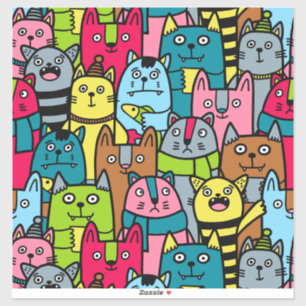 Pegatina Gatos y gatos