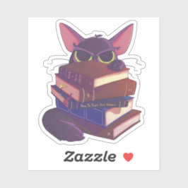 Pegatina Gatos y Libros Sticker