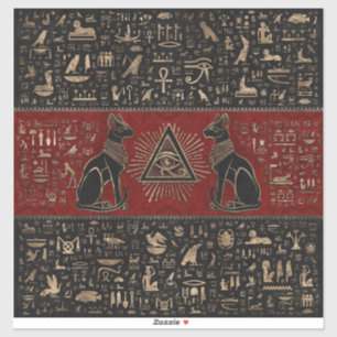 Pegatina Gatos y ojos egipcios en Horus