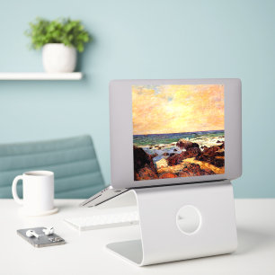 Pegatina Gauguin - Rocas y mar, 1886, pintura