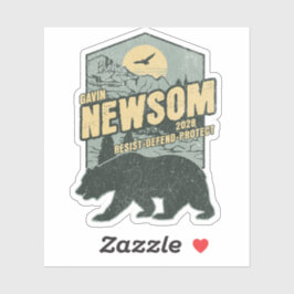 Pegatina Gavin Newsom 2028 Se Resisten A Proteger