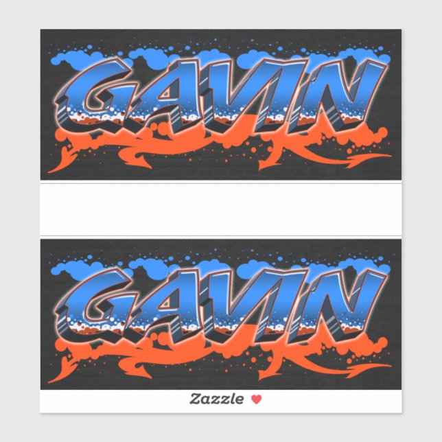 Pegatina Gavin Vorname Name Graffiti Aufkleber Sticker (Hoja)
