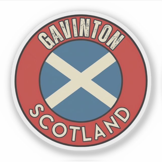 Pegatina Gavinton, Escocia (Anverso)
