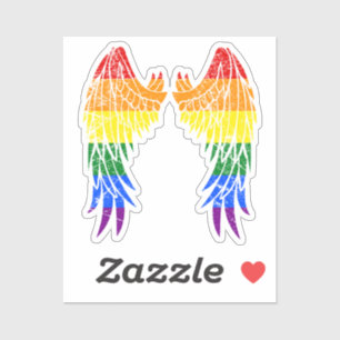 Pegatina Gay arcoiris colorido del ala LGBT LGBT