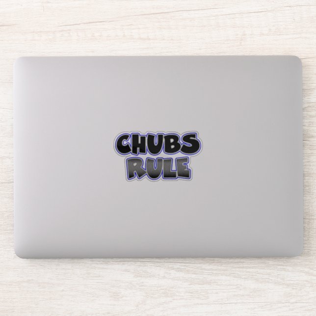 Pegatina Gay Chubby Chaser Chubs Rule (Ordenador)