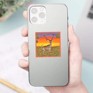 Pegatina Gazelle al atardecer
