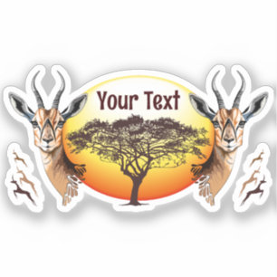 Pegatina Gazelle Animal salvaje Antelope africano