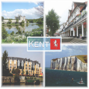 Pegatina GB Kent - Leeds Castle - Royal Tunbridge Wells -