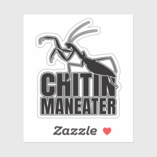 Pegatina Geek de Entomología Maneater de Insectos Mantis de