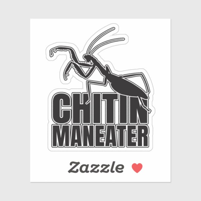 Pegatina Geek de Entomología Maneater de Insectos Mantis de (Hoja)