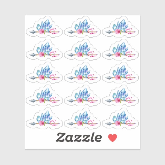 Pegatina Gemas de cristal de bohemia rusas flecha gitana pl (Hoja)