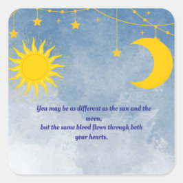 Pegatina gemelo Sun y Moon