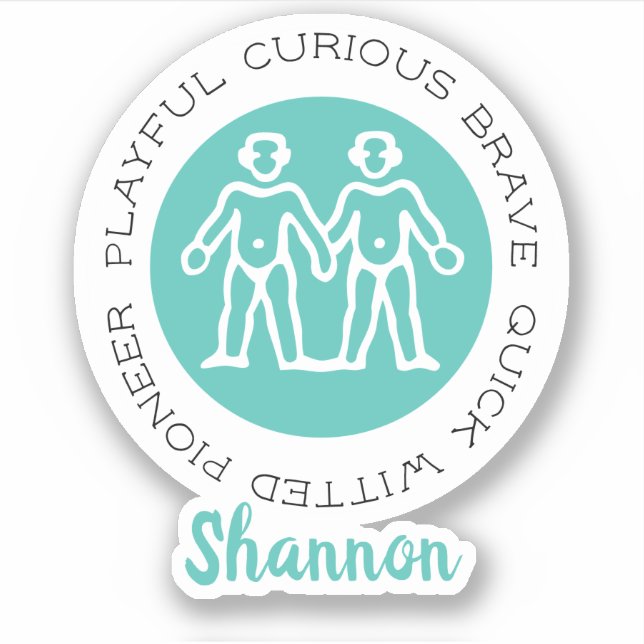 Pegatina Gemini (Anverso)