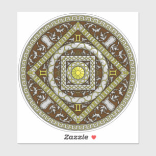 Pegatina Gemini Mandala Contour