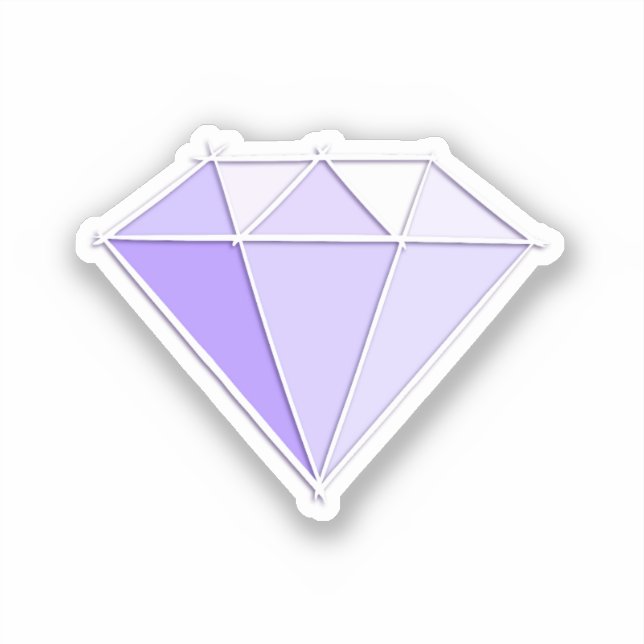 Pegatina Gemstone Diamante. Joyería. Aniversario de 60 Boda (Anverso)