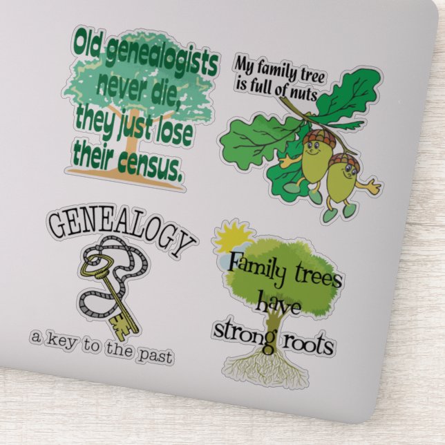 Pegatina Genealogía divertida Sayings Vinyl (Detalle)