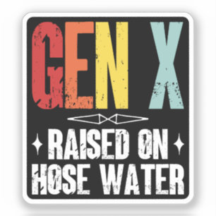 Pegatina Generación X Elevada Sobre El Agua De Mano, Genera